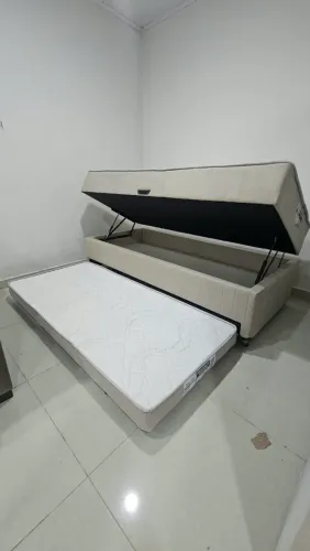 CAMA BOX BAU SOLTEIRO + AUXILIAR NOVO - ENTREGAMOS