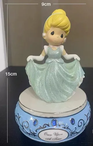 Caixa de Música Precious Moments Disney Cinderela "Era uma vez"