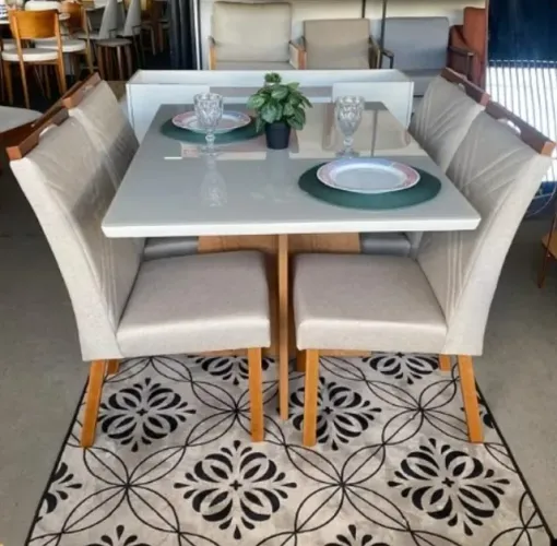 Mesa de Jantar com 04 cadeiras 1.20cm