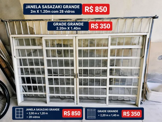 Janela Sasazaki com ou sem Grades.