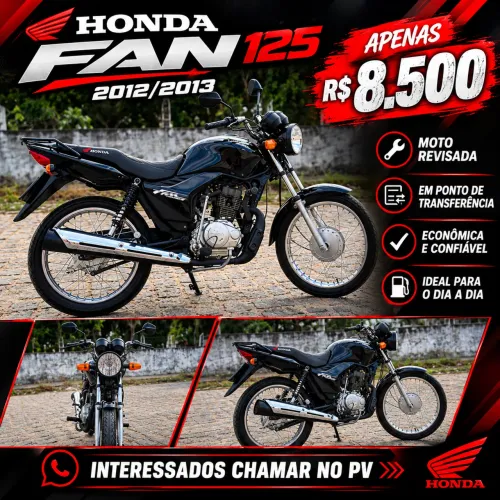 Fan 125 revisada em ponto de transferência
