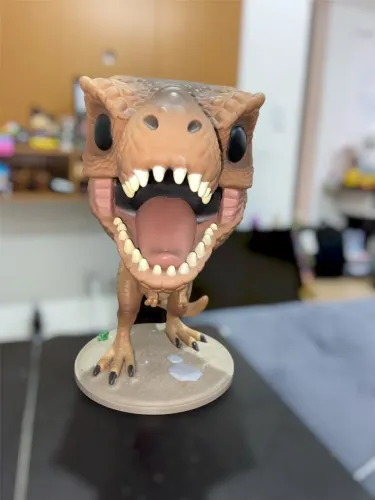 Funko Pop T-Rex Jurassic World com base - Sem caixa - Jurassic Park Dinossauro