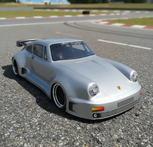 Porsche Prata - Bolha para Automodelo 1:10