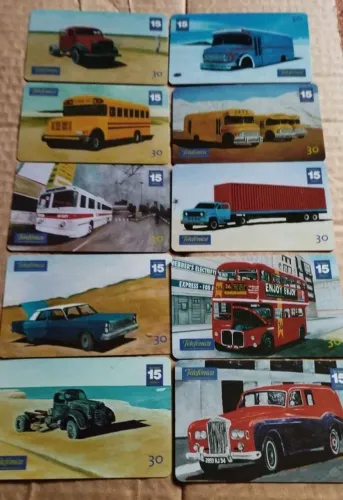 Cartões telefônicos Série Transportes