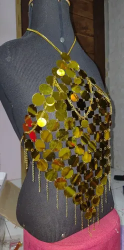 Cropped Medalhas espelhado Dourado