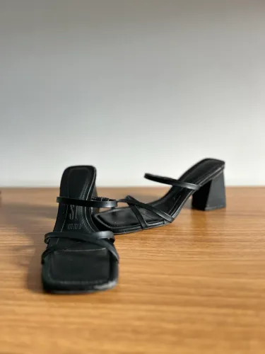 Tamanco 36 Preto Feminino Salto 7cm