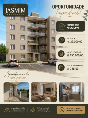 Apartamento térreo 2/4 com varanda condomínioJasmim ,