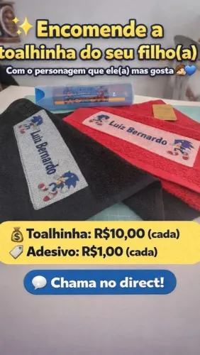 Adesivos e Toalhinas Personalizados