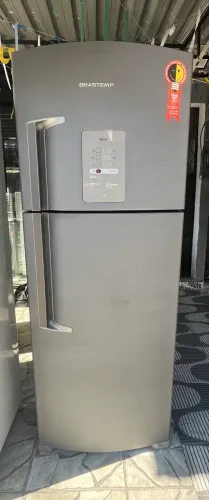 GELADEIRA BRASTEMP DUPLEX FROST FREE 421 lts CINZA 441 lts COM GARANTIA