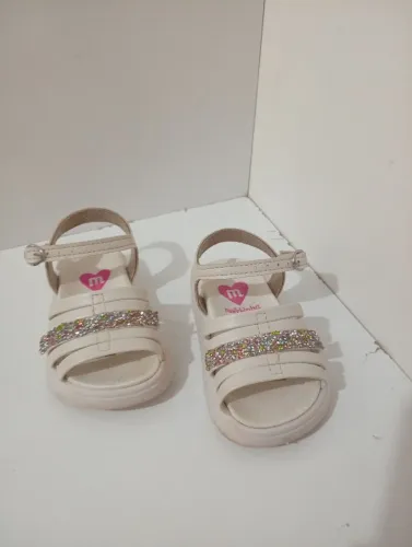 Sandália Papete Infantil Molekinha Com Strass - Tam 18