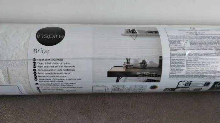 Papel de parede tijolinho branco 