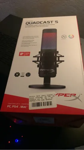HyperX QuadCast S RGB - Estado de Novo | Completo na Caixa