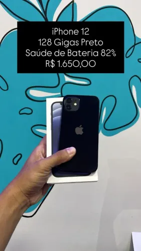Seminovo: iPhone 12 128GB Preto - Impecavel | Loja Fisica
