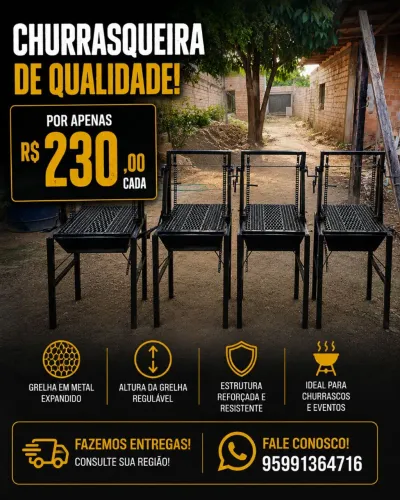 Churrasqueira pronta entrega