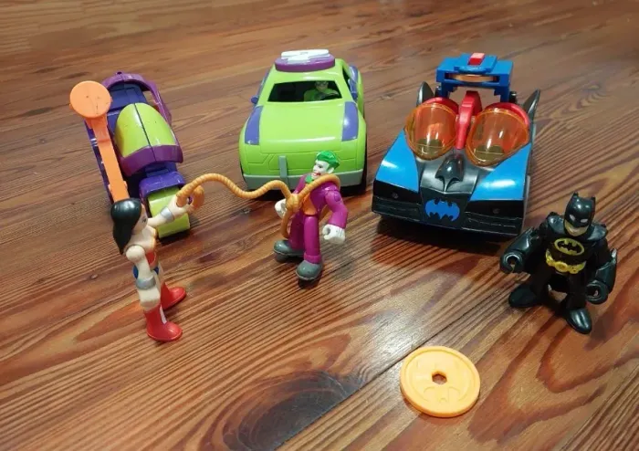 Lote Imaginext Batman, Charada, Coringa e Mulher Maravilha Completo