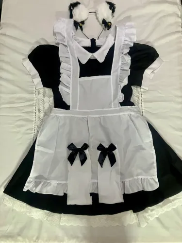 Cosplay Maid Completo Kawaii (Novo) com Acessórios