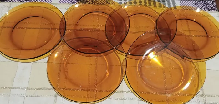 Jogo de 6 Pratos Duralex Rasos em bom estado