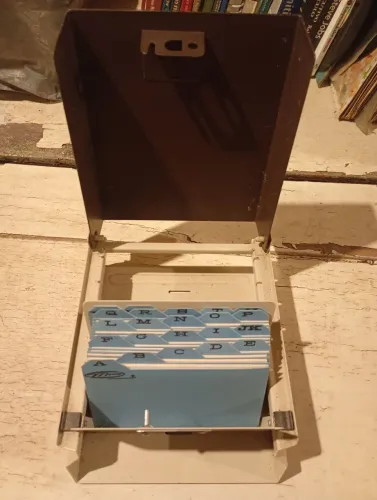 Fichário de mesa marca ideal porta-cartões anos 90