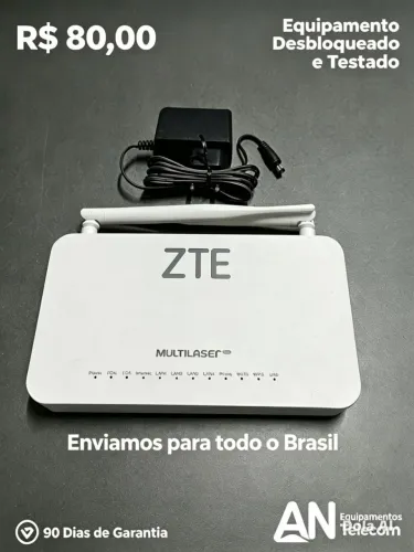 Lote 20 ONU ZTE F670L V1 Dualbad gpon desbloqueada + Fontes