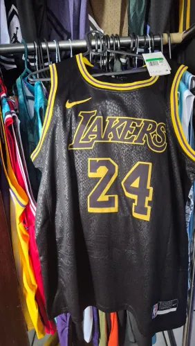 Camisa de basquete Lakers preta
