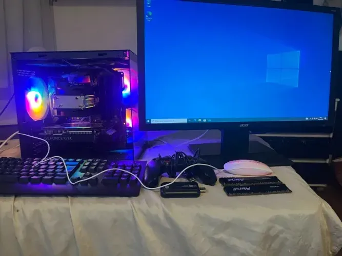 PC Gamer Completo | i5-10400F | GTX 1660 Ti 6GB | 32GB DDR4 | Monitor Acer | Gabinete |