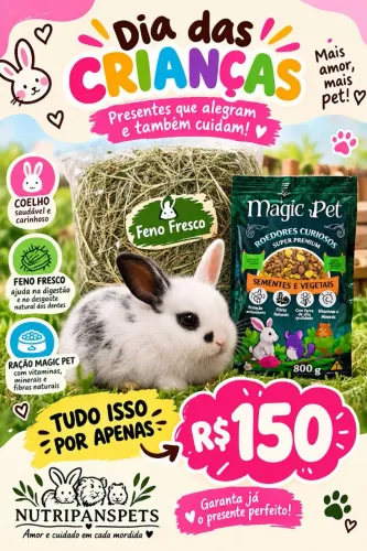 Coelho+ração+feno