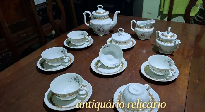 Relicário jogo chá Steatita"