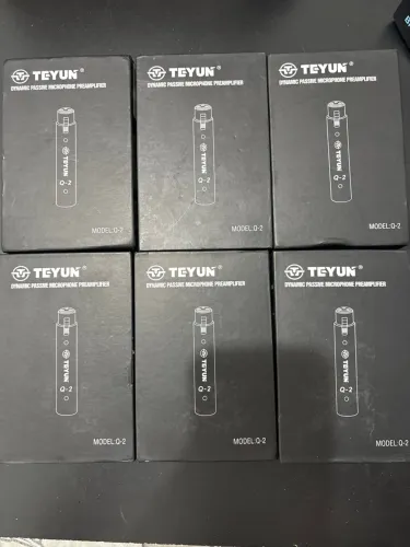 Kit com 06 pré-amplificadores de microfone dinâmico Teyun Q-2