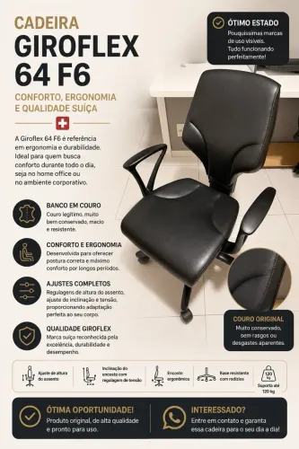 Cadeira Giroflex 64 F6