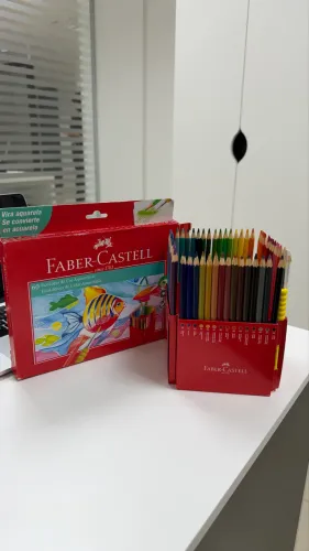 Lápis de Cor Aquarelável - Faber-Castell 60 e 24 cores