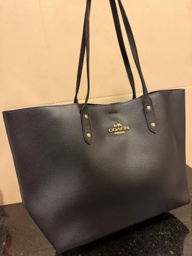Bolsa Coach Original em Couro Preto - Excelente Estado