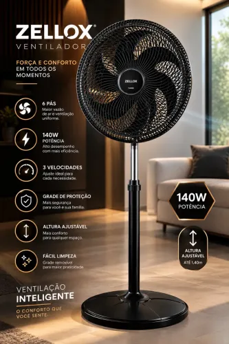 Ventilador Zellox 40cm de Coluna ? R$230