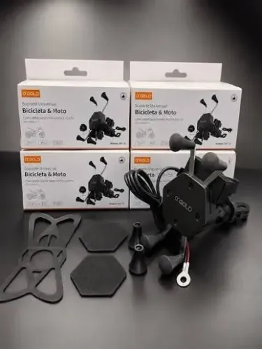 Suporte Pra Moto Com Carregador USB Novo (Lacrado)