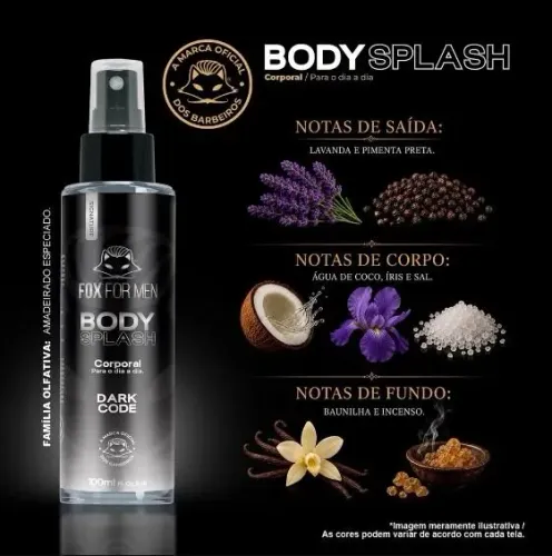 Body splash masculino FOX for man 100ml