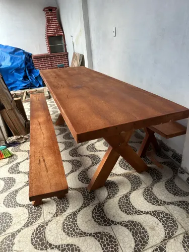 Mesa rústica maciça top