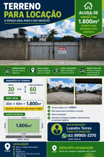 Terreno para Locação.