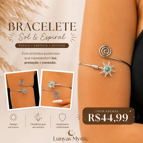 Bracelete Sol e Espiral