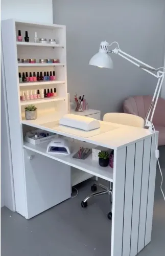 Mesa para manicure em mdf entrega grátis e com porta