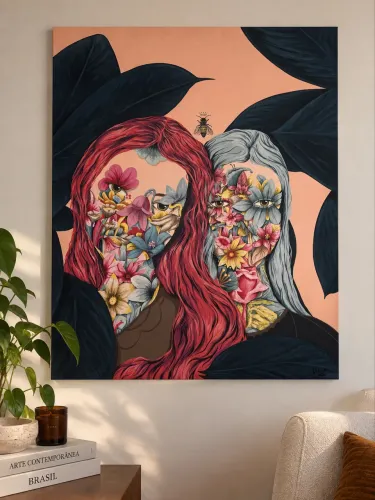 Quadro Original Pintado à Mão - 1metro x 80 cm