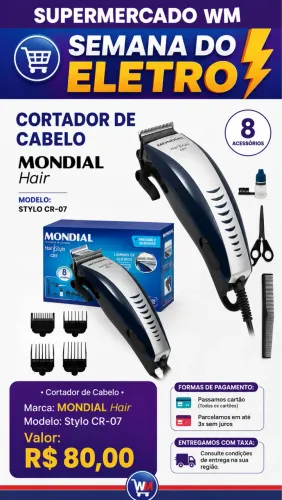 CORTADOR DE CABELO MONDIAL Hair