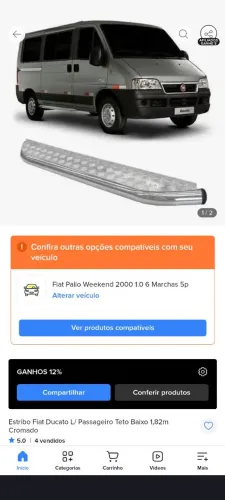 Vendo estribo de van serve ducato jumper e outras usado porém conservado