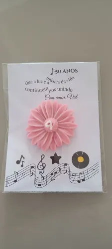 Lembrancinha vela em flor