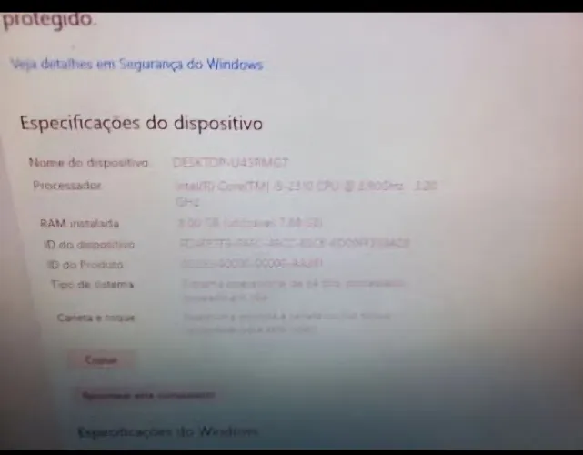 Cpu i5 2310 /8gb / HD 1tb