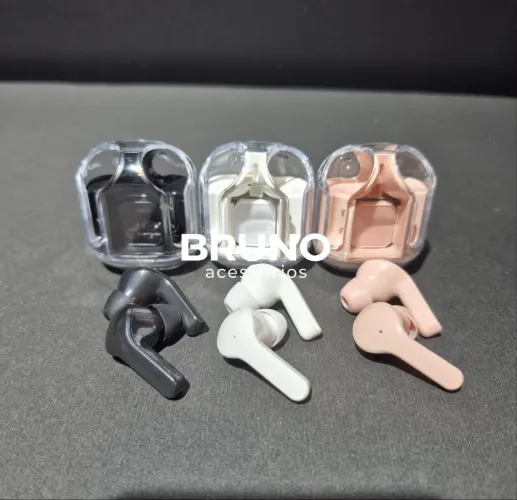 Fone de ouvido Bluetooth em fio colorido
