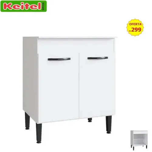 Balcão 2 portas p/ Cooktop Light Branco
