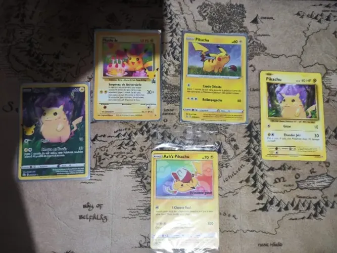 Kit cards Pokémon Pikachu - Pronta Entrega