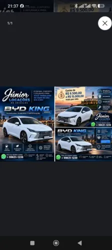 Aluguel de carro híbrido BYD King