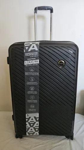 American Tourister Mala de Viagem Zanzibar Preta Grande Expansível