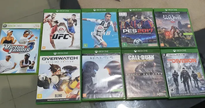 Lote de jogos xbox one e 360 original 