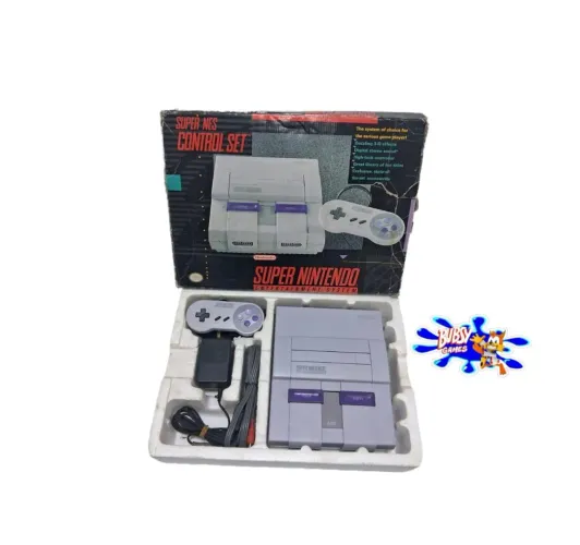 Super Nintendo console na caixa 1 controle 1 jogo de brinde
